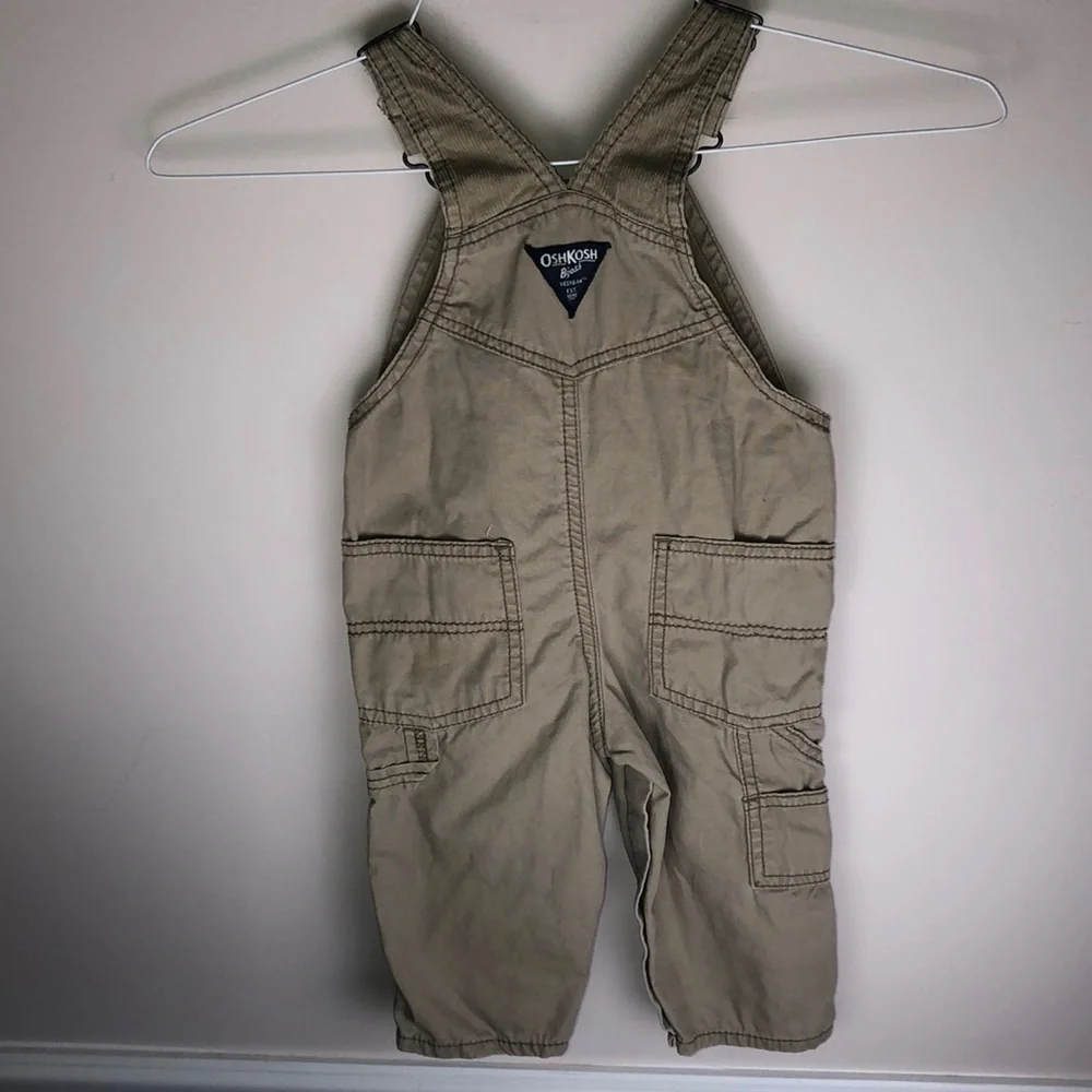 Oshkosh B'Gosh Khaki Overalls 12 months